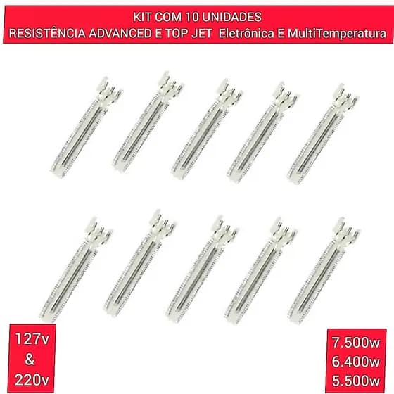 Resistência Advanced E Top Jet MULTITEMPERATURA E ELETRÔNICA  Kit 10 Unidades