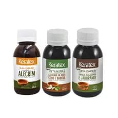 Óleo Capilar Alecrim Crescimento + Óleo Bomba Vitaminas  + Óleo Bomba Fortalecimento 60ml Keratex