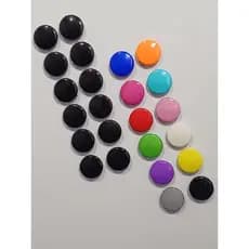 Imãs Magnético PRETO ou COLORIDO Foto Mural Recados Geladeira BOTON -  1,7 cm - IM41 IM42