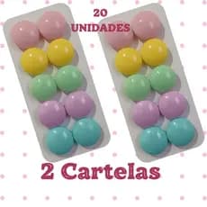 20 Imãs CANDY COLOR Boton para Fotos Recados em Geladeira e Painéis Metálicos 2CM - IMA005