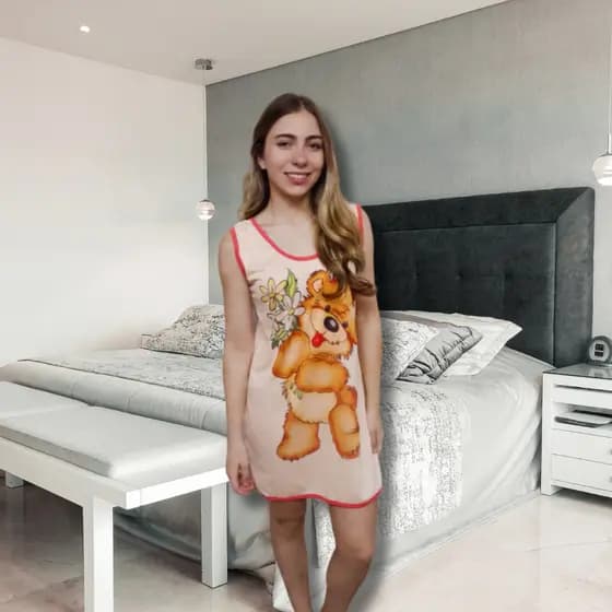 Camisola Camisetão Feminino Regata Sem Manga de Dormir Soltinho Confortável