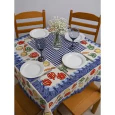 Toalha de Mesa de Cozinha Quadrada Estampada Mesa de Jantar 4 Lugares de Cadeira Tamanho 1,40 m x1,40 m
