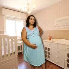 Camisola Gestante Plus Size Regata Senhora em Malha Botão