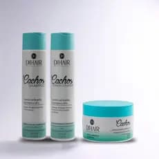 Kit Capilar Cachos Definidos 3 Produtos (Shampoo, Condicionador e Máscara) Profissional Dihair
