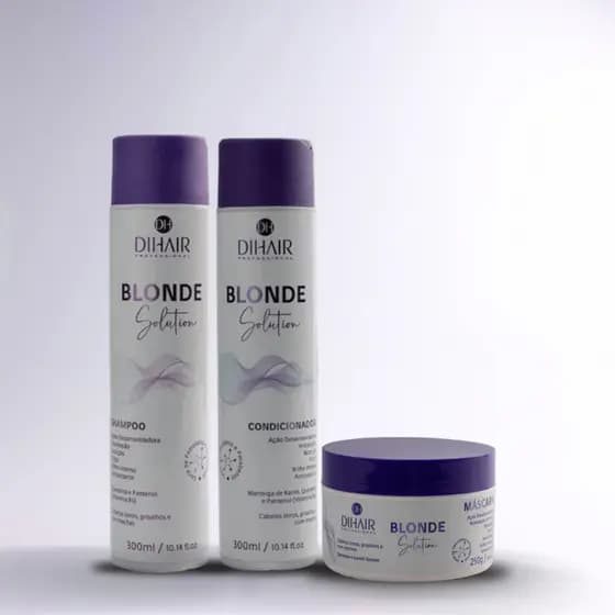 Kit Matizador Para Cabelos Loiros Blonde Solution  Dihair Profissional