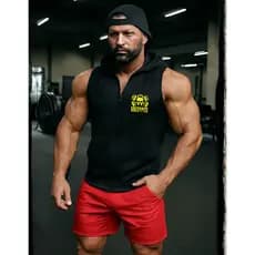Camisa Masculina Regata Machão Blusa Capuz Colete Esportivo