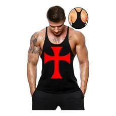 Kit 4 Regata Cavada Masculina Academia Camisa Cruz Calvário Blusa Fitness