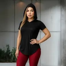 Camiseta Academia Feminina Blusinha Blusa Basica Lisa Longline Oversized