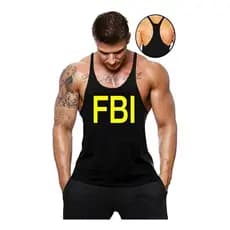 Camiseta Regata Cavada Masculina Academia Animal Fbi Fitness REF:02M8