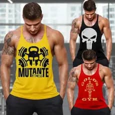 Kit 3 Camisas Regatas Masculina Camiseta Básica Lisa Cavada