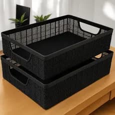Kit Cestos Organizadores 2 Litros Multiuso Banheiro Cozinha de Multiuso Jaguar