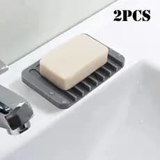 1/2pcs Saboneteira De Silicone Bandeja De Drenagem De Prato Banho Porta