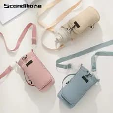 Bolsa de armazenamento com cordão para chaleira portátil para celular ao ar livre, capa para copo térmico-luna_hyq