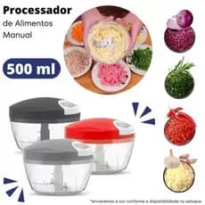 Processador e Triturador de Alimentos Manual 500ML