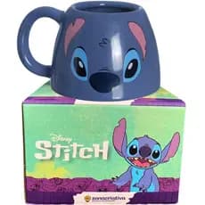 Caneca Stitch Boca 450ML Disney Zona Criativa