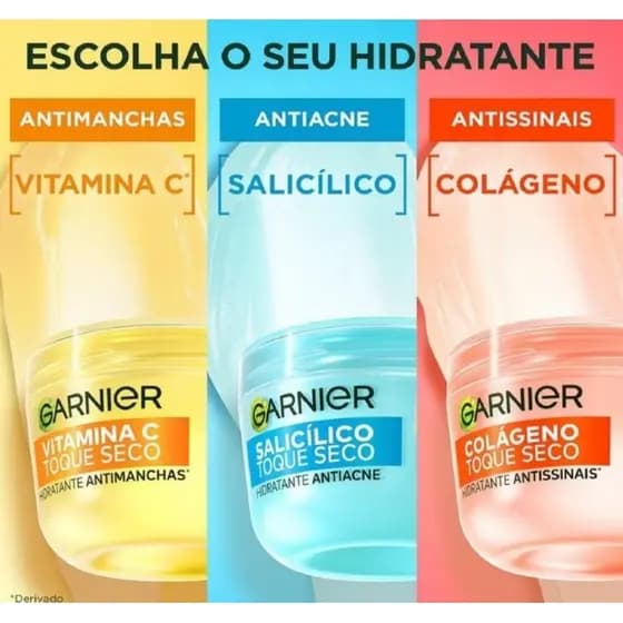 Hidratante Garnier Toque Seco Anti manchas, Anti Acne , Anti Idade  85g