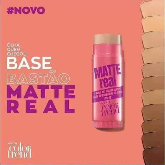 Base em Bastão Matte Real FPS 20 Avon Color Trend
