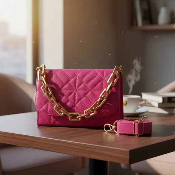 Bolsa Pink Feminina Transversal E Lateral De Ombro E Mão Lançamento
