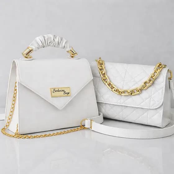 Kit Duplo de Bolsas Femininas | Estilo Moderno + Clássico