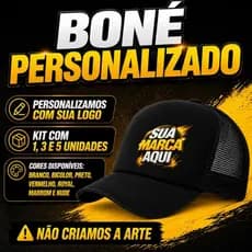 Boné com a sua Marca e Logotipo Personalizado Estampado