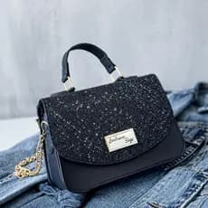 Bolsa Feminina Tiracolo Transversal Brilhante Pequena