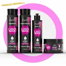 Kit Capilar Liso Obrigatório 4 itens Hidrata nutre reconstrói Shampoo Condicionador Mascara Leave-in