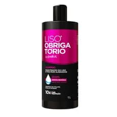 Shampoo Liso Obrigatório Belkit 1L Profissional Anti Frizz Limpeza Suave Prolonga O Liso