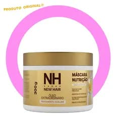 Máscara Extraordinário New Hair 300g Nutrição E Brilho Creme De Hidratação Nutritiva Anti Frizz