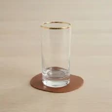 Porta Copos de Couro para Mesa Jantar com 2 4 6 8 10 Peças Premium