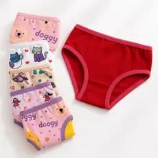 Kit 6 Calcinha Feminina Menina Infantil Juvenil Tanga Cacinhas Confortável Criança Estampas Sortidas