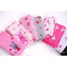 Kit 6 Meia Calça Feminina Infantil Fio 40 Grossa Quentinha Estampas Sortidas Para Inverno