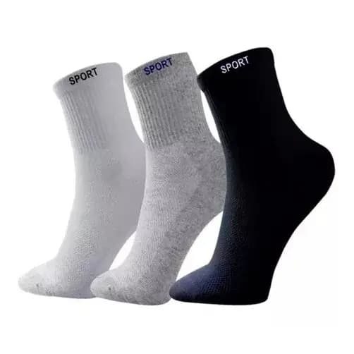 Kit 6 Par Meia Cano Alto Algodão Longo Meias Grossas Masculina