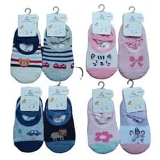 Kit 3 Pares de Meia Sapatilha Antiderrapante Infantil Para Meninos e Meninas 0 até 10 anos