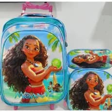 KIT MOCHILA ESCOLAR INFANTIL MENINO MOANA 3D/ MOANA 3D/COM RODINHAS/KIT MOCHILA+LANCHEIRA+ESTOJO/MODELO 2026 EM 3D