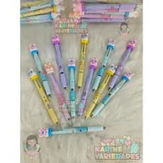 12 Canetas coelhinho - 3 Cores: Azul, Preta e Vermelha/Ponta esferográfica/Caneta de Coelhinho/Caneta divertida/páscoa l