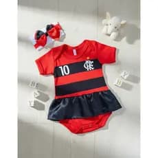Body bebê temático de Time Para mesversario FANTASIA