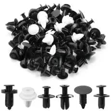 kit 100 Pçs Misto de Grampos e Presilhas Automotivas Universal 90% dos modelos de carros