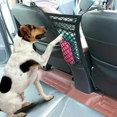 Porta Trecos Saco Elástico De Rede De Armazenamento Entre Assentos De Carro Barreira Divisória Para Animais De Estimação