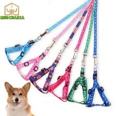 Coleira Guia Peitoral Cachorro Gato Passeio metros 1,5m Pets Cães Pequeno Porte - Makeupnails-