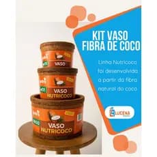 Kit Vaso para Jardim c/3 Xaxim Ecológico fibra de Coco Orquídeas Samambaias Violetas