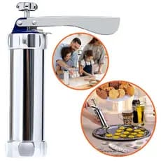 Máquina Para Moldar Biscoitos Com 10 Bicos Inox Biscoiteira Cookies de Natal Fabrica de Bolacha