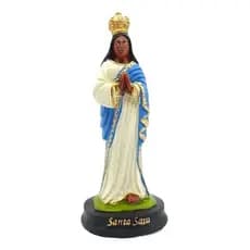 Escultura Religiosa Santa Sara Em Kali Resina 15cm Imagem Cigana Estatua Com Pintura Feita a Mão Top