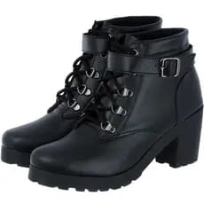 Coturno Feminino Botinha com Detalhe em fivela Moda