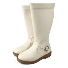 Coturno Infantil Bota Menina Cano Longo Montaria Com Fivela Feminino