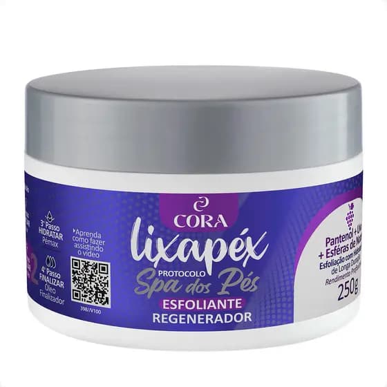 Esfoliante Cora Lixapéx Spa dos pés  Pantenol e Uva 250g