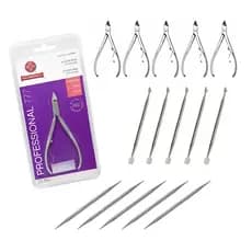 Kit 5 Alicates Mundial 777 Inox 5 Espátulas e 5 Palitos Inox