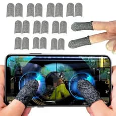 Kit 20 Luvas Dedo Fibra Gamer Profissional Jogar Pubg Free Fire Celular Revenda Atacado Video Game
