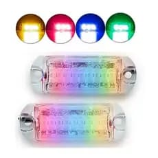Par Farol Strobo Rgb 6w Ajk Rgb Avulso Rítmico luz som automotivo