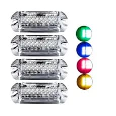 4 strobo led ajk avulso 6w luz som automotivo caixa bob