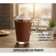 Conjunto 3 Canecas Vidro Vancouver 230mlcaneca transparente caneca de vidro café caneca de vidro chá caneca vidro cappuc